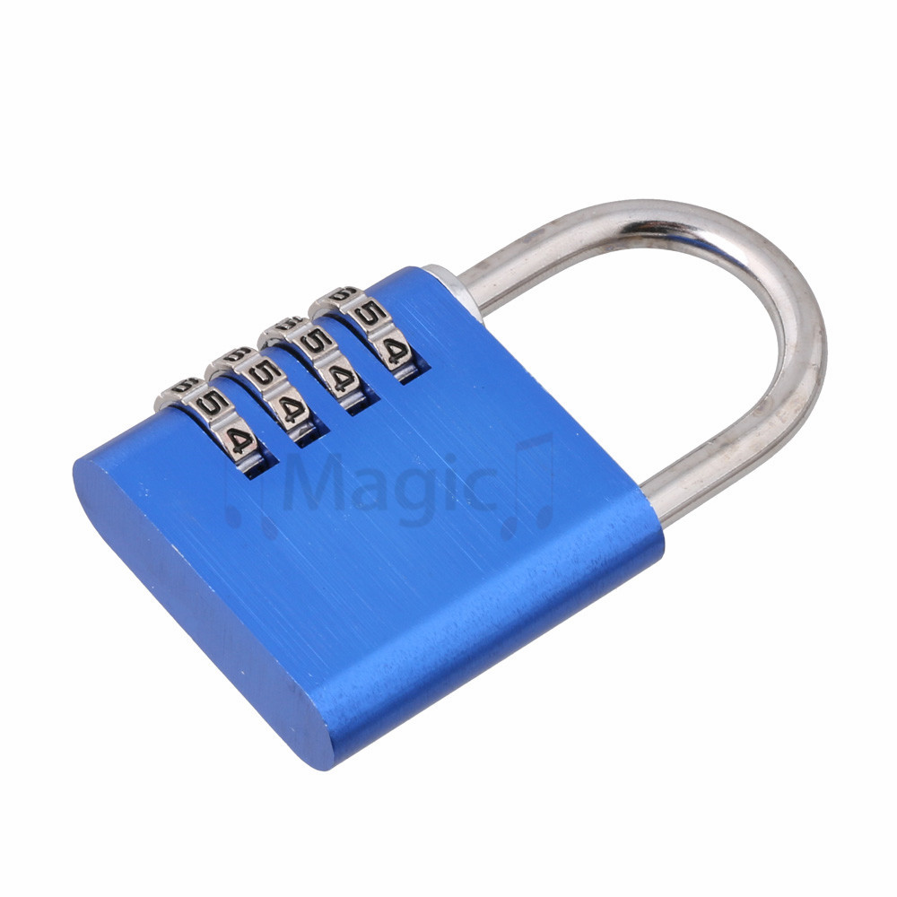 4 Digit Number Secure  Password Luggage Lock gym Lock Blue