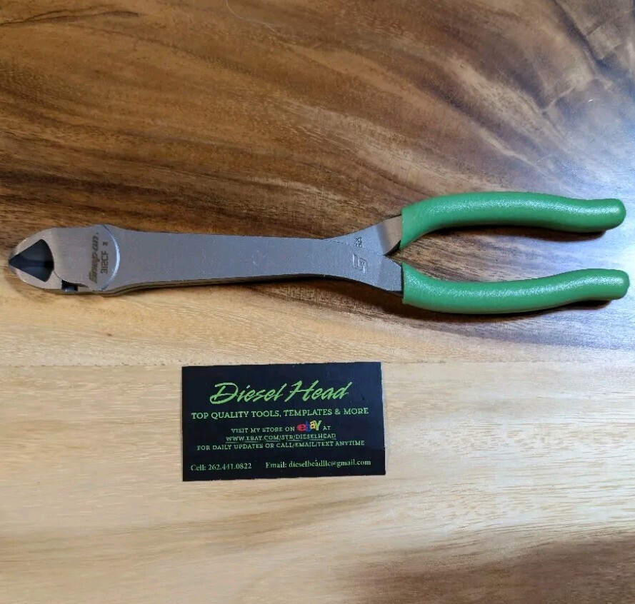 *NEW* Snap On 312CF GREEN  - 11" Heavy Duty Diagonal Cutters - FREE SHIPPING