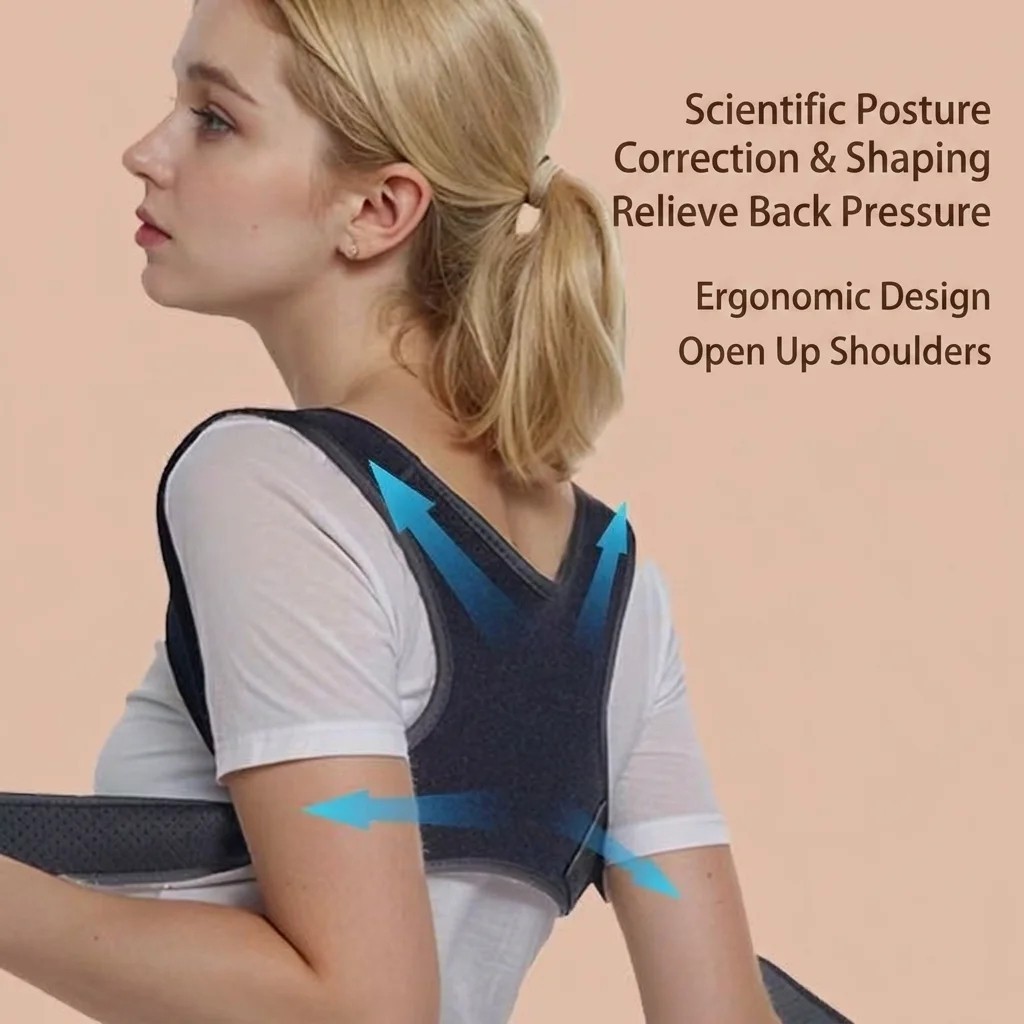 Posture Corrector Body Brace Bad Back Lumbar Shoulder Support Belt Women Men UK