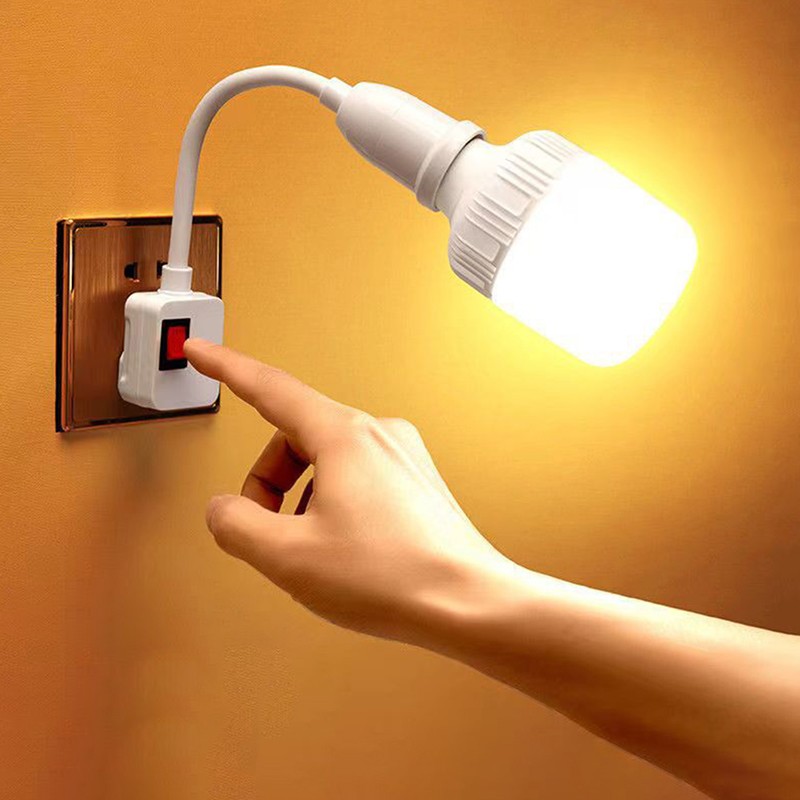 E27 Lamp Adjustable Light Flexible Bend Mobile Test LED Light Socket Light Plug