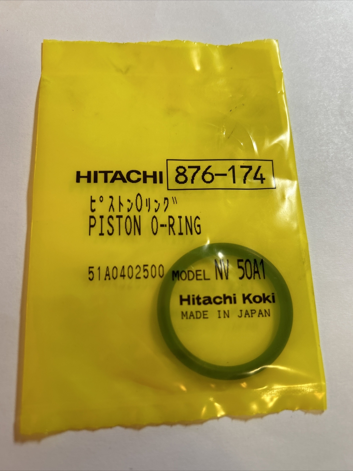 HITACHI 876-174 PISTON O-RING NV50A1 METABO NEW NIB