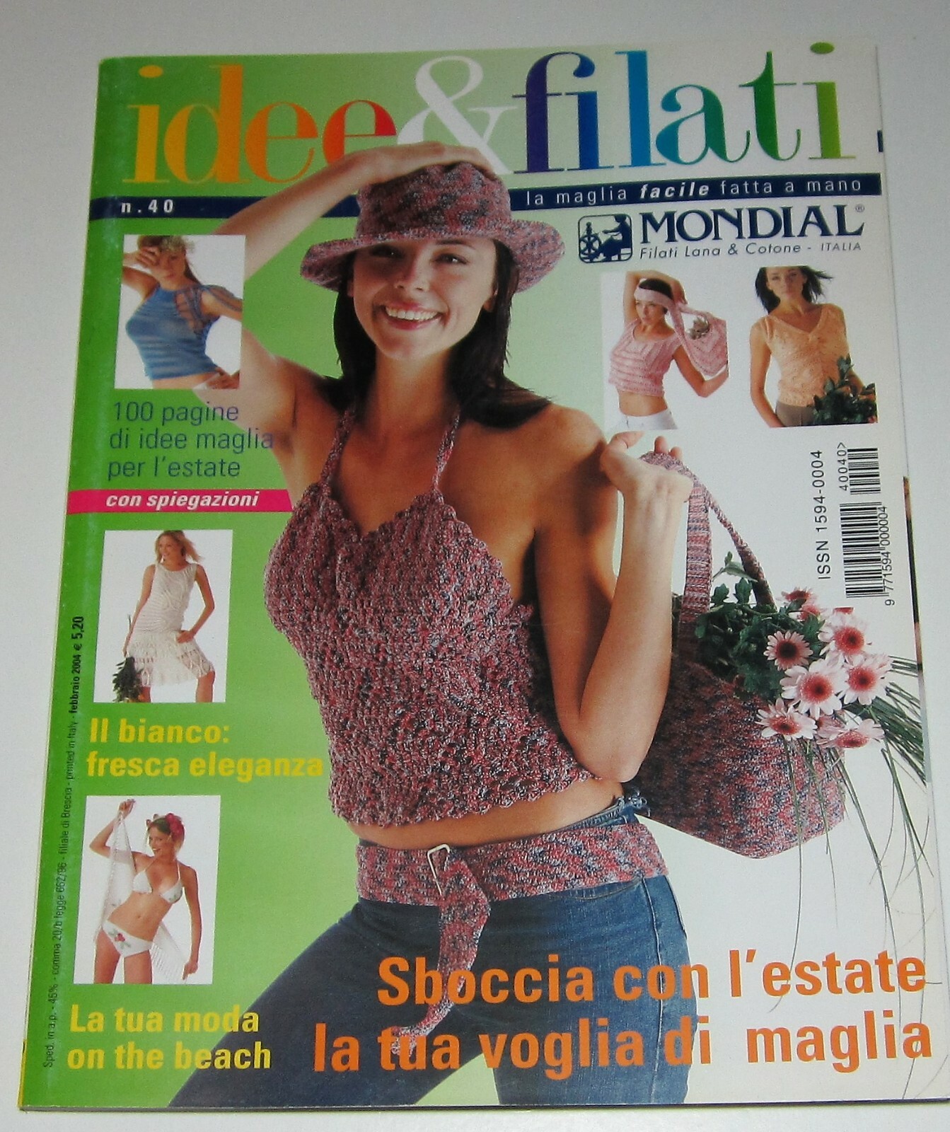MONDIAL SPRING SUMMER knitting yarn pattern book #40 with 36 designs