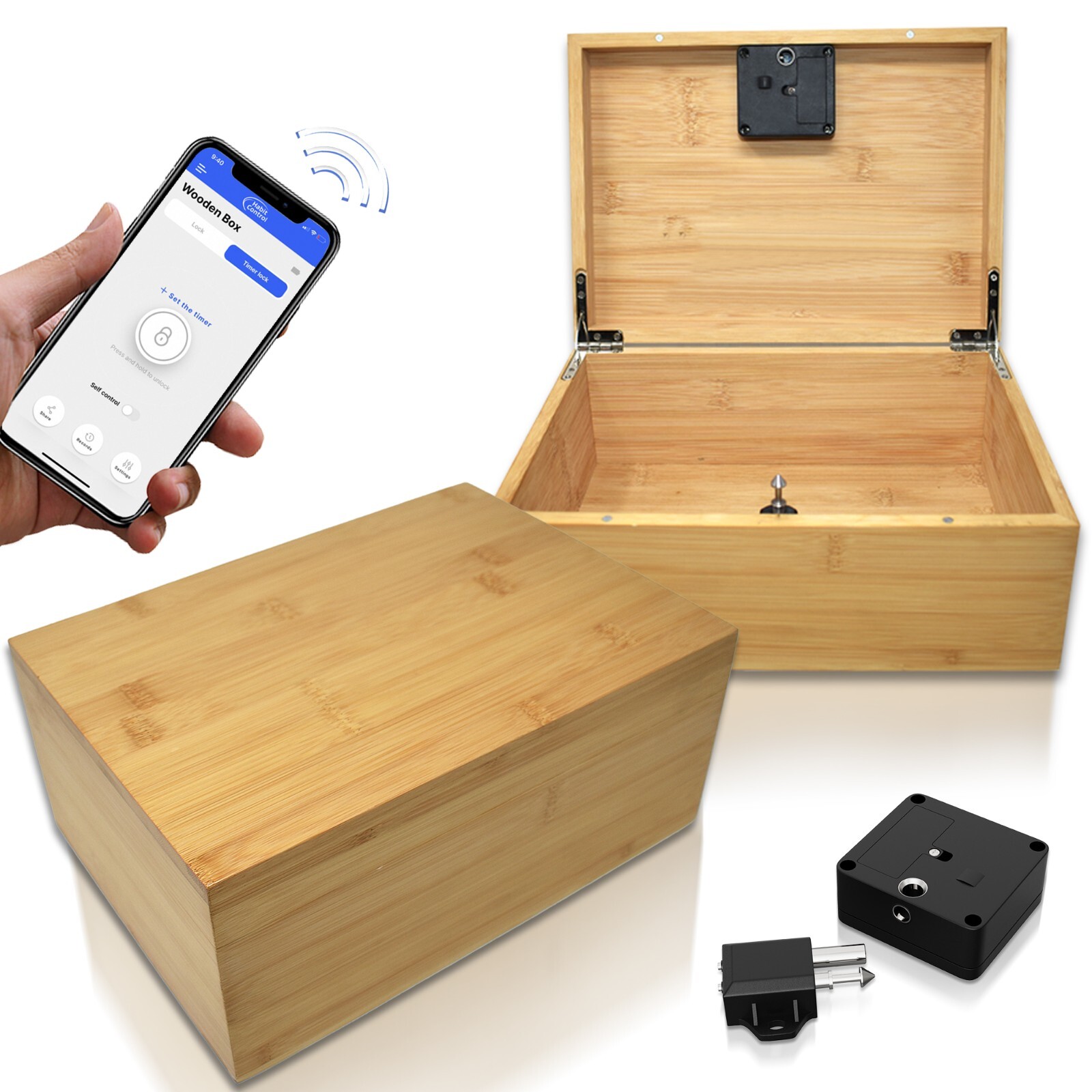Habit Control Timed Lock Box with App Controlled Lock | Timer and Regular Lock