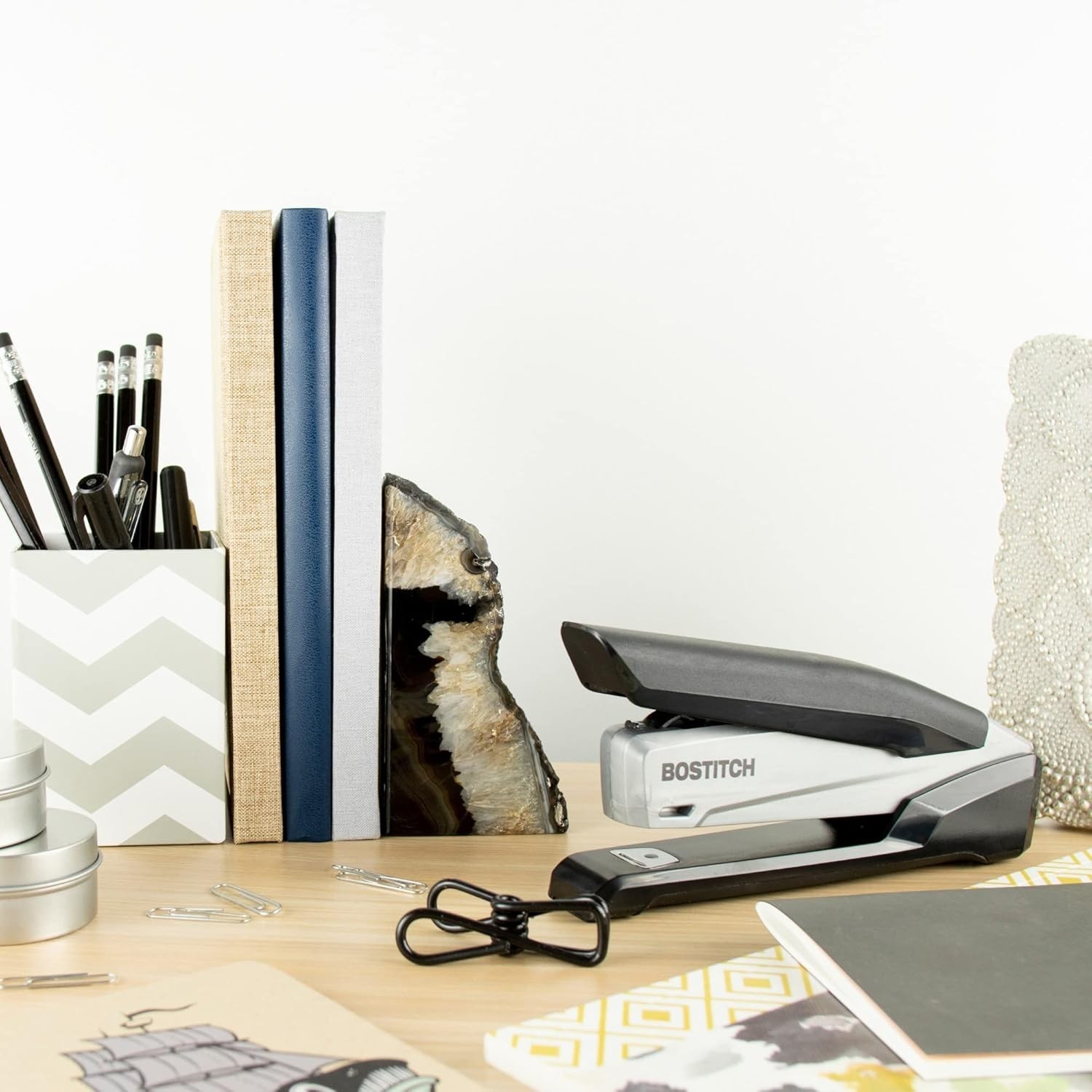Bostitch Office InPower Desktop Eco-Friendly Stapler, One-Finger Technology, ...