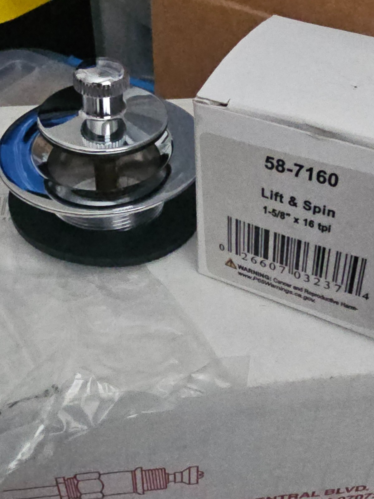 Case of 12 Bathtub Drain Stopper Lift/Spin - Kissler 58-7160 40XC52 -SHIPS TODAY