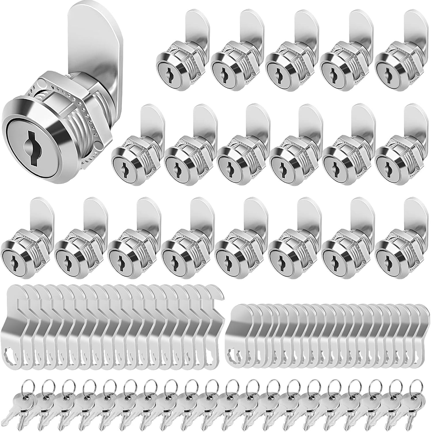 Cabinet Locks with Keys, 5/8" Cam Locks Keyed Alike, Tool Box Lock for Truck Pic