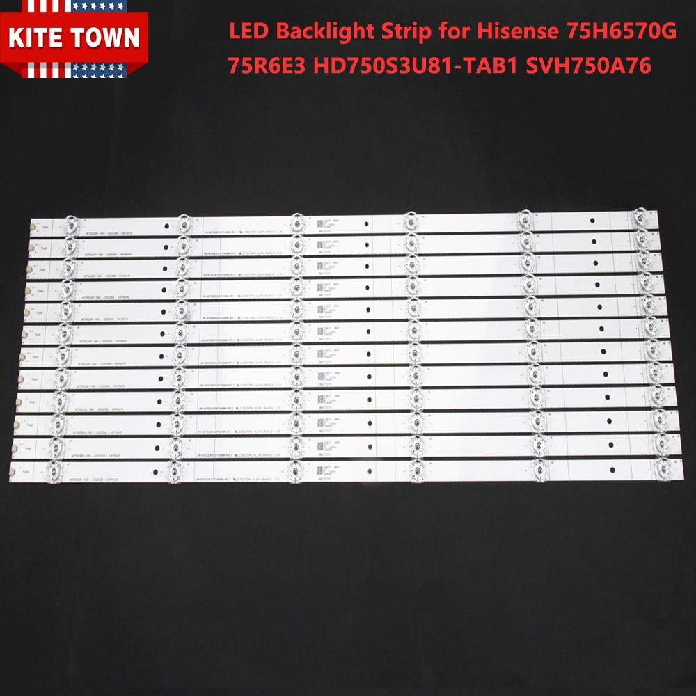 LED Backlight Strip For Hisense 75H6570G 75R6E3 HD750S3U81-TAB1 SVH750A76