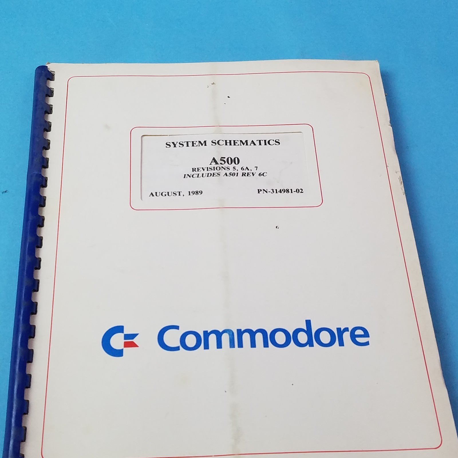 Commodore A500 System Schematics Refernce Manual 1989