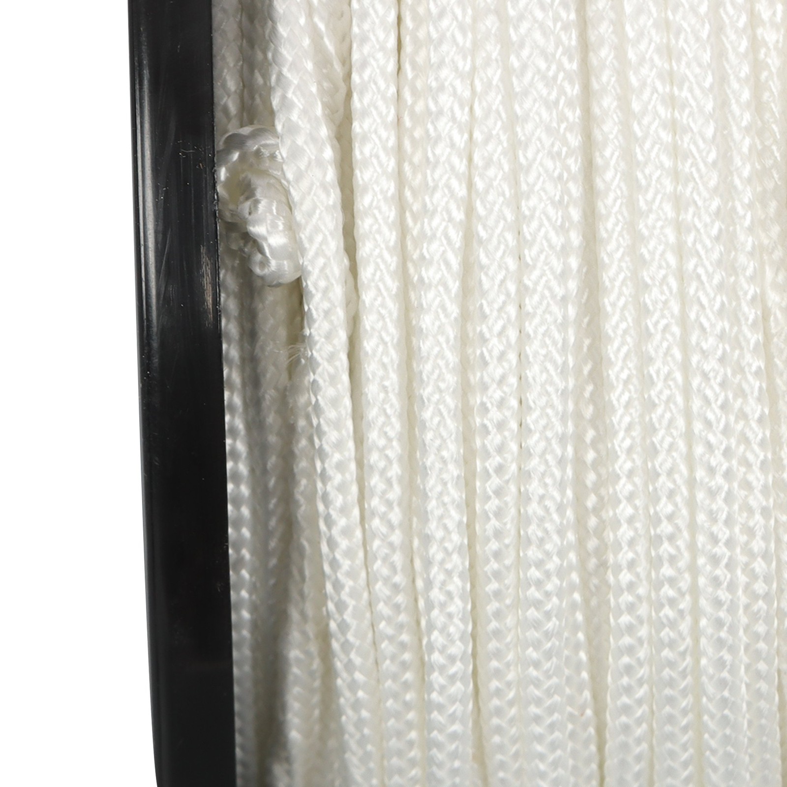 1/8 in White Dacron Polyester Cord - 500 Foot Spool Industrial Solid Braid Rope