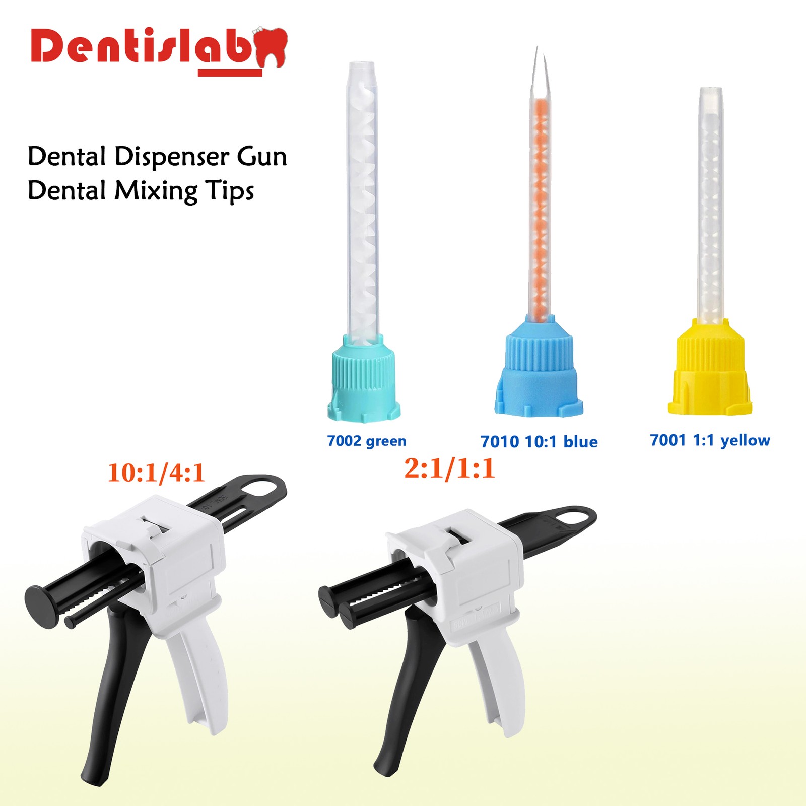Dispenser Gun Dental Impression Mixing Gun Cartridge Dispenser Dental Mixing Tip