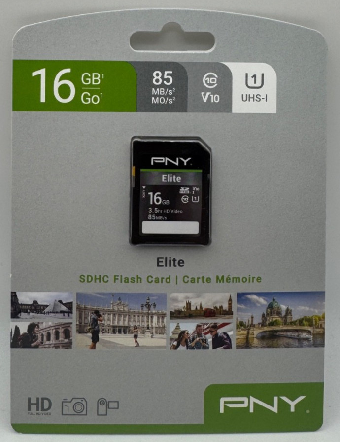 NEW SEALED PNY Elite SDXC Flash Card Elite 16GB UHS-1