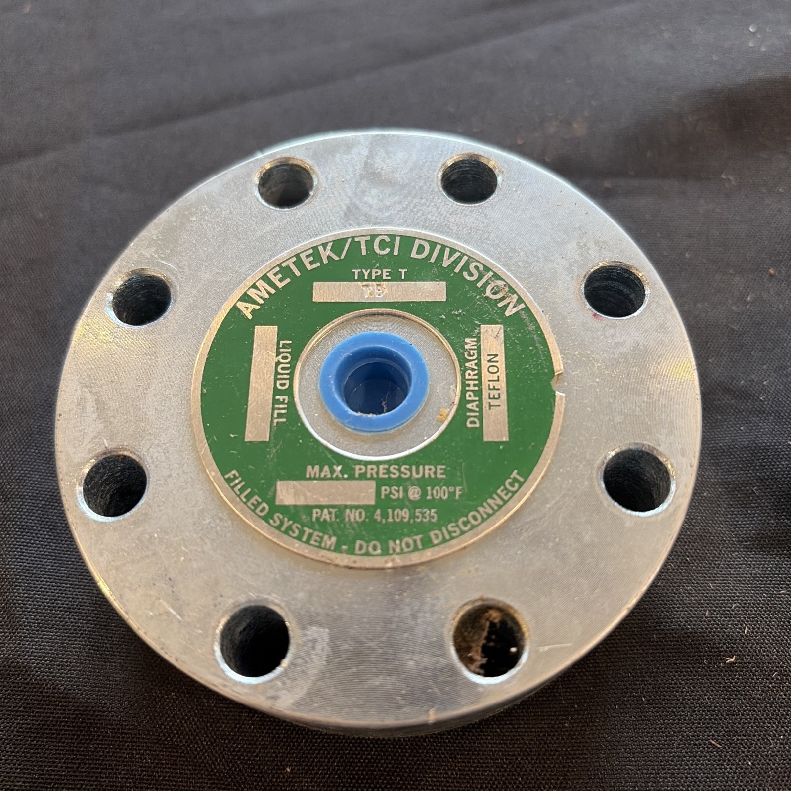 Ametek /M &G Division Diaphragm Type T Part# TB