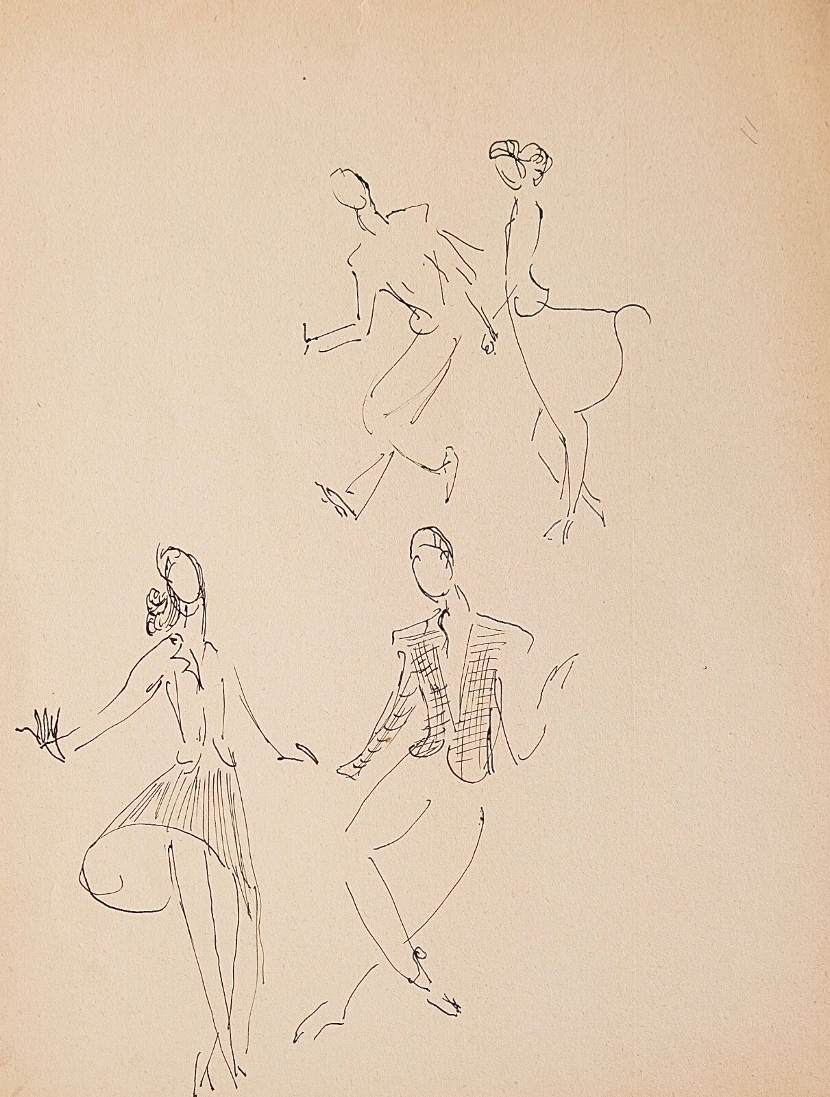 Janine JANET - Original Drawing - Ink - Dancer 1