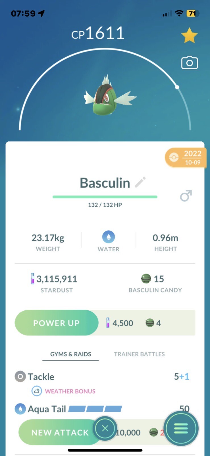 ⭐️Pokemon Go #550 Basculin(Red-Striped)⭐️*Regional*Gifts and Friendship Included