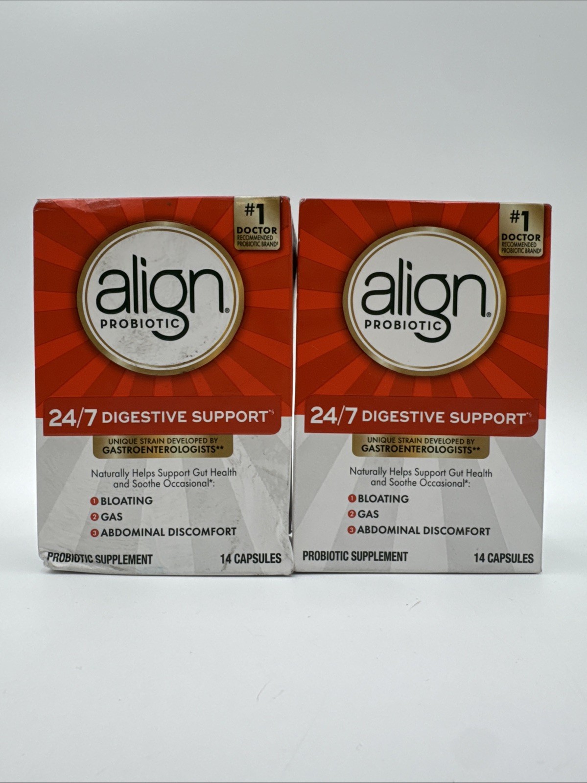 Align Probiotic 24/7 Digestive Support Supplement 14 capsules Lot of 2 EX 12/27
