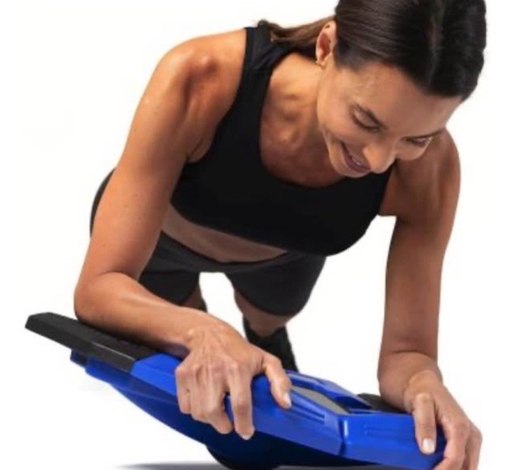 Stealth GO Plank Trainer Non-Slip Padded Core Abdominal Exerciser Blue