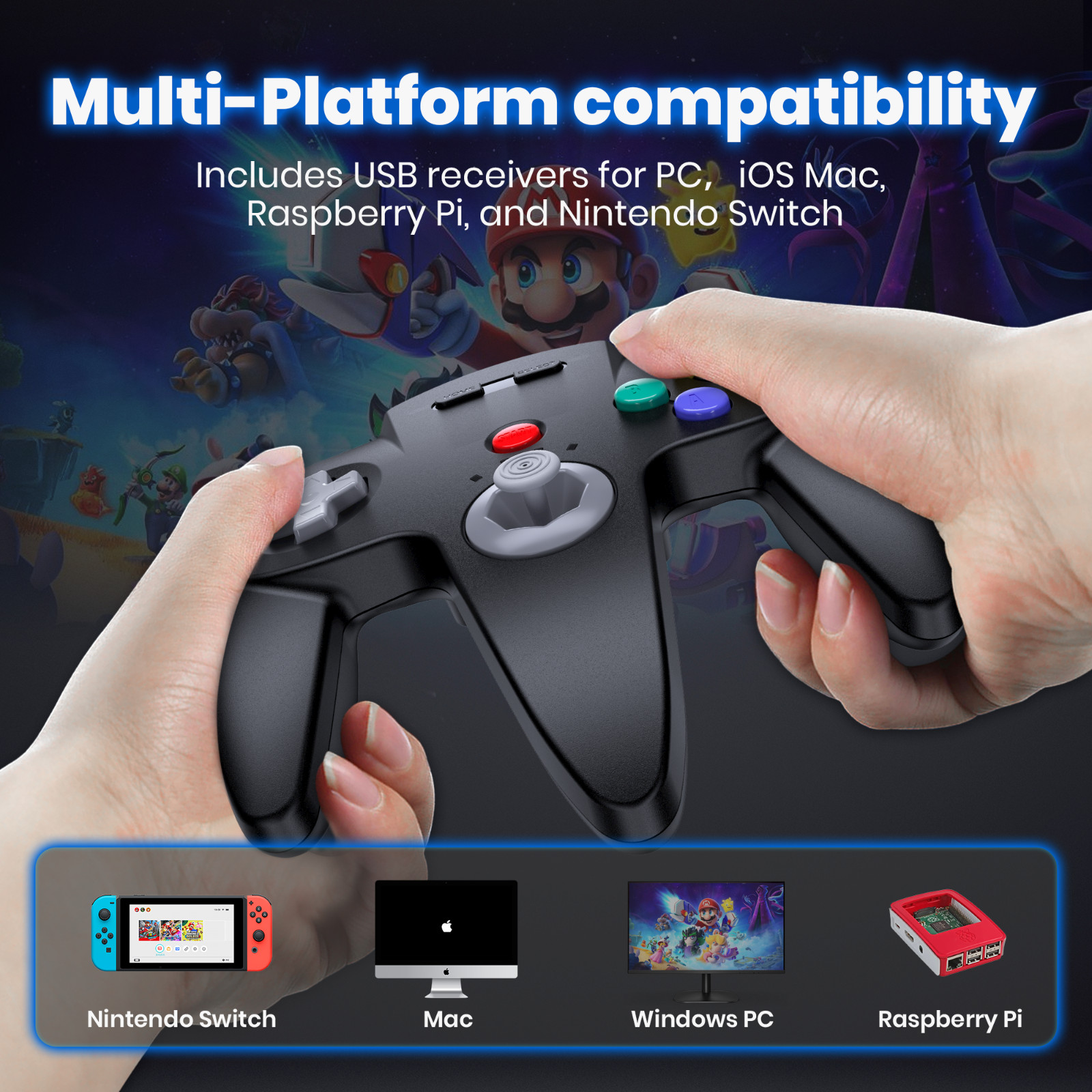 Switch N64 Controller-For Nintendo Switch Edition Switch 1/2 MAC PC Window Pi