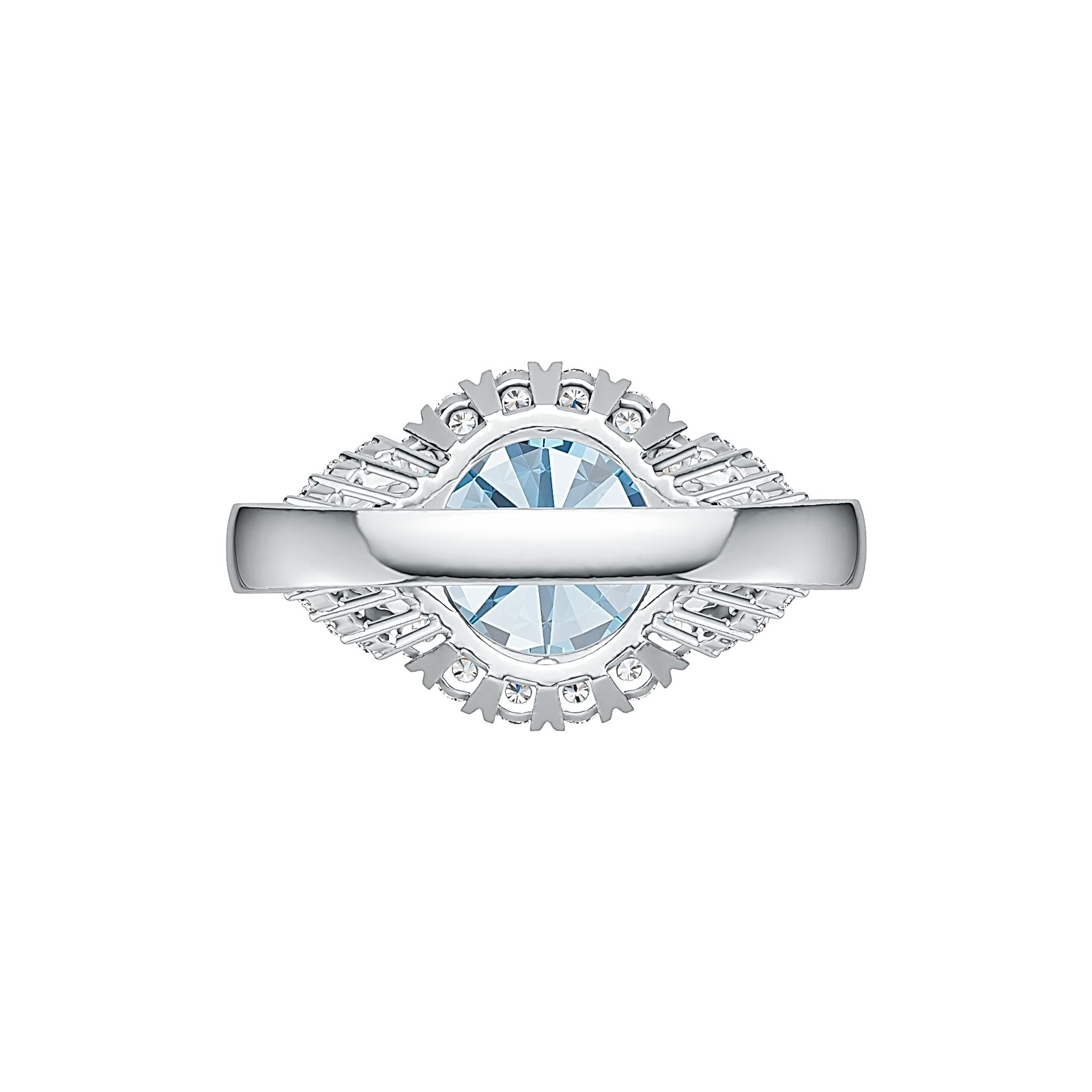 Sterling Silver Semi Mount Ring Setting Round RD 10x10mm Halo Split Shank