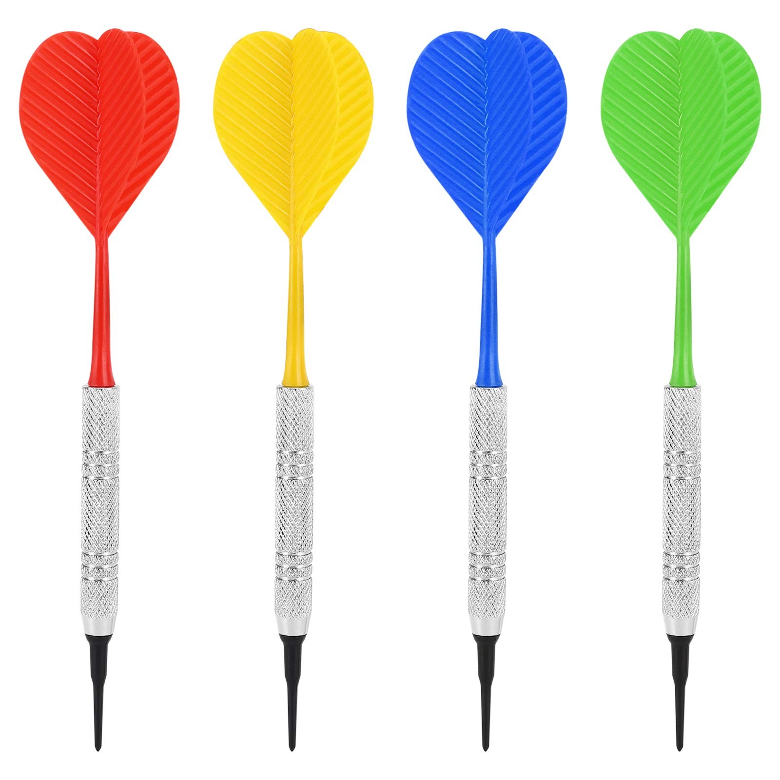 Accmor 12 Pack Soft Tip Darts, Bar Dart, Plastic gold-shape B darts tips