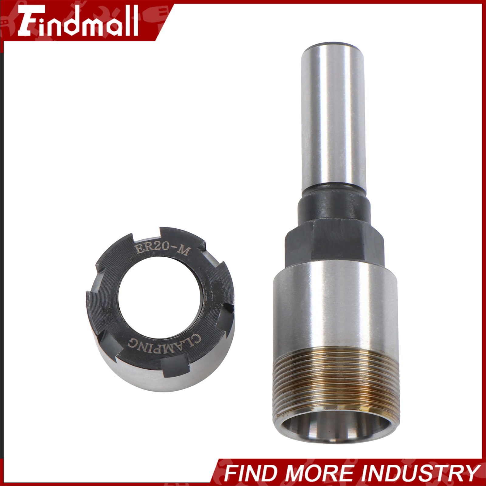 Findmall ER20 Collet Extension Chuck 1/2" Shank Router Bit Adapter Milling Tool