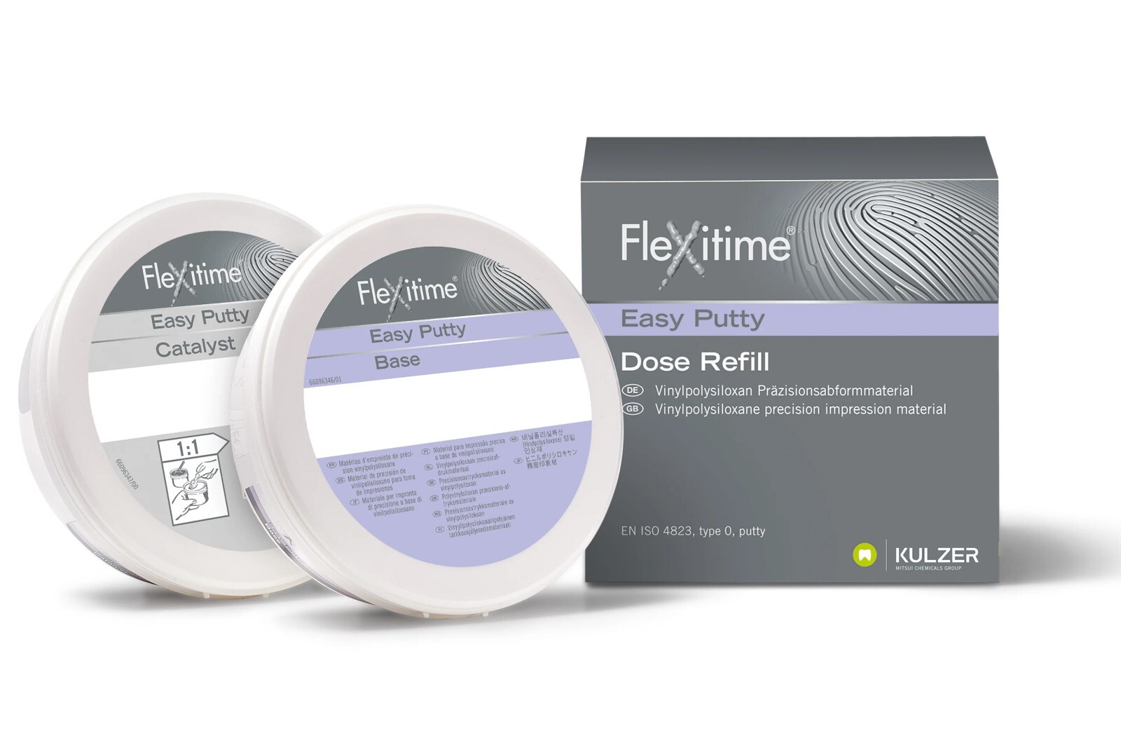 Kulzer Flexitime VPS Impression Material Easy Putty Base Catalyst 600mL 50034802