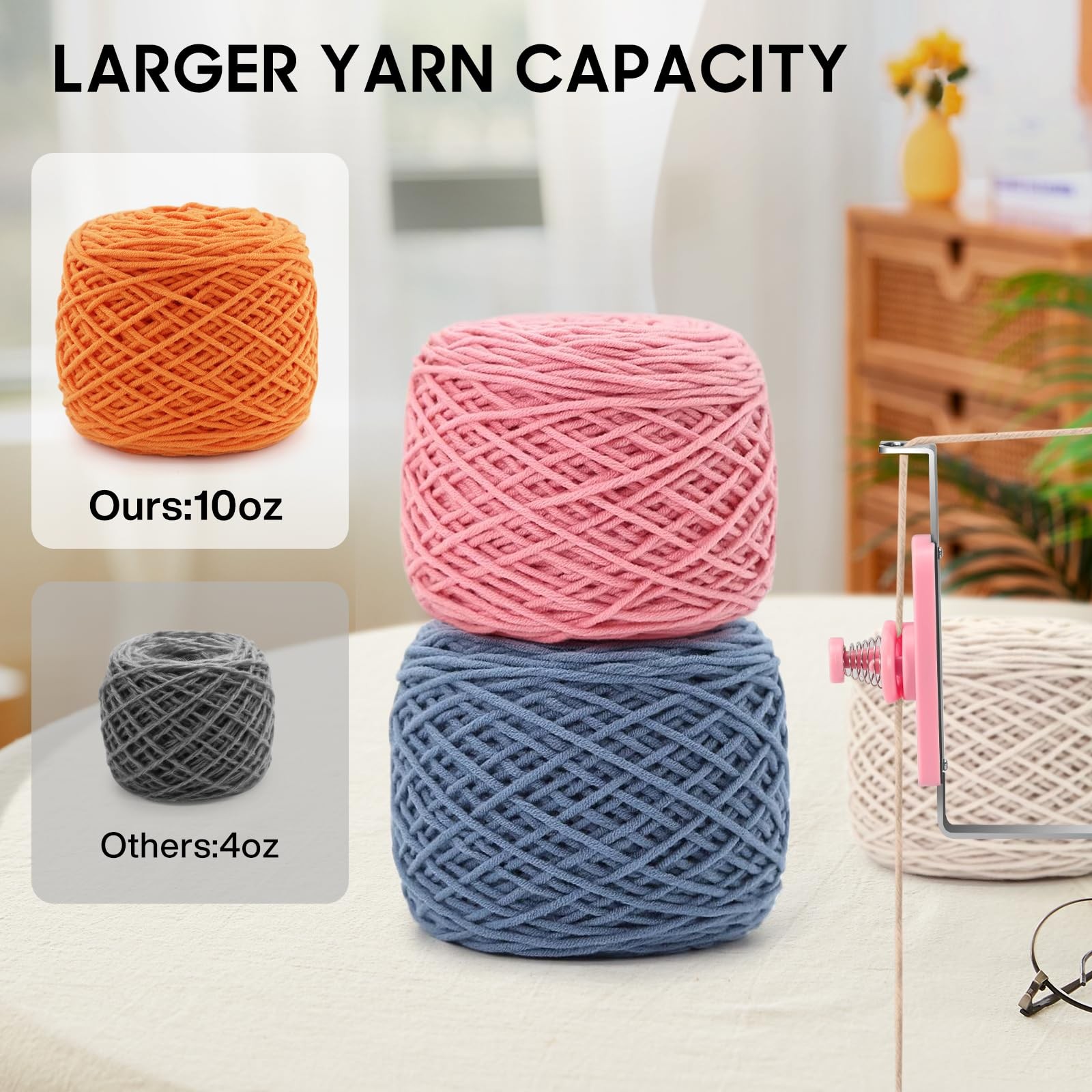 Electric Yarn Winder, 2026 Upgrade High-Speed Automatic Yarn Ball Winder with 3
