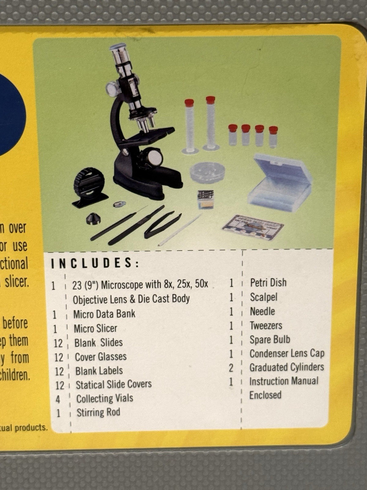 Educational Kids Microscope Science Kit with Carry Case NEW Open Box