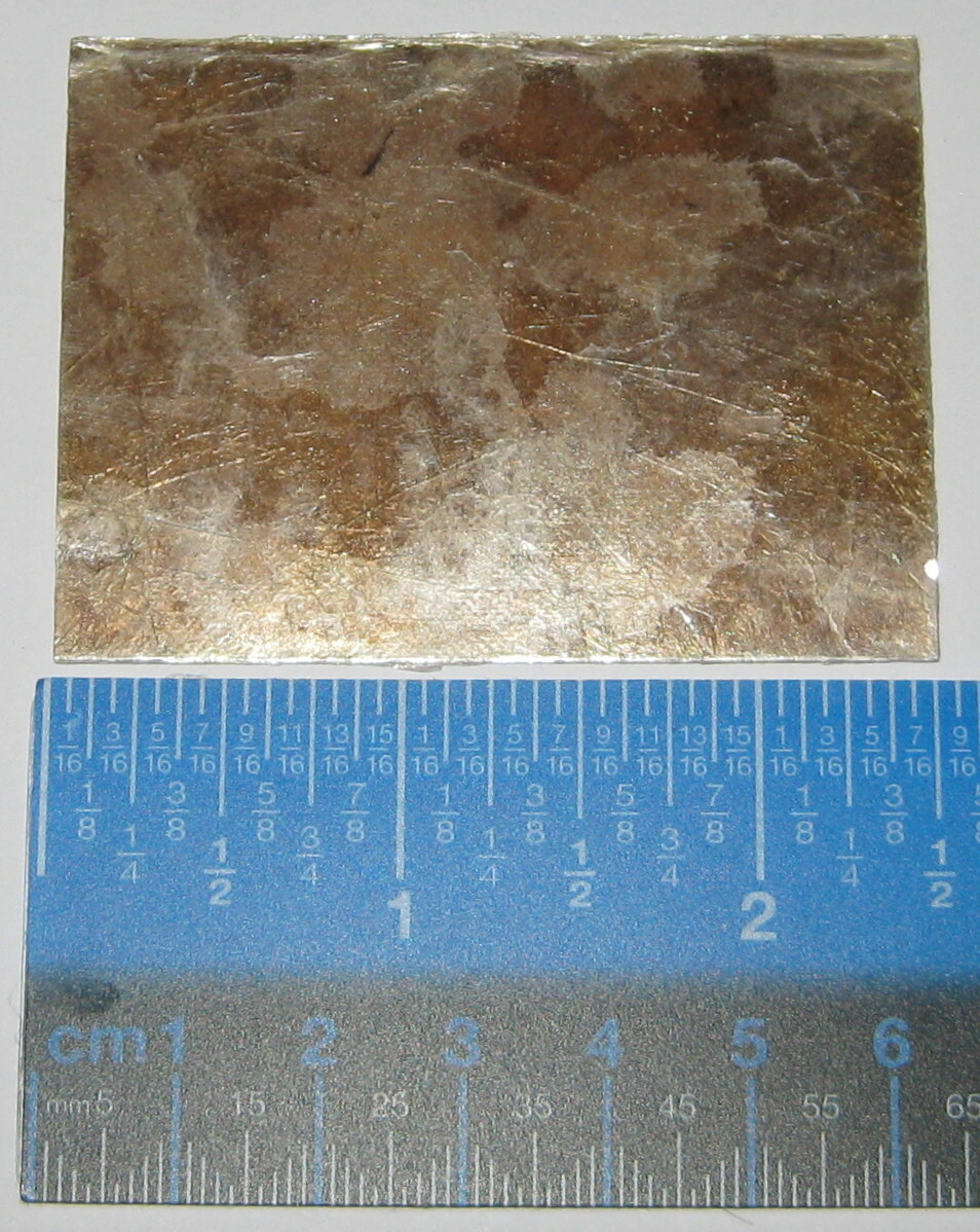 2 X Mica Sheet - 2.25” x 1.77” - Rigid w/ Multiple Separable Layers - 0.035" Thk