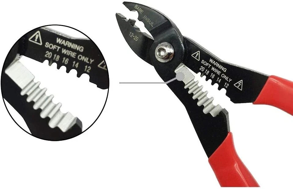 6.9" Multi-Function Wire Stripper Cutter Crimping Pliers 12-20 AWG Electrical To