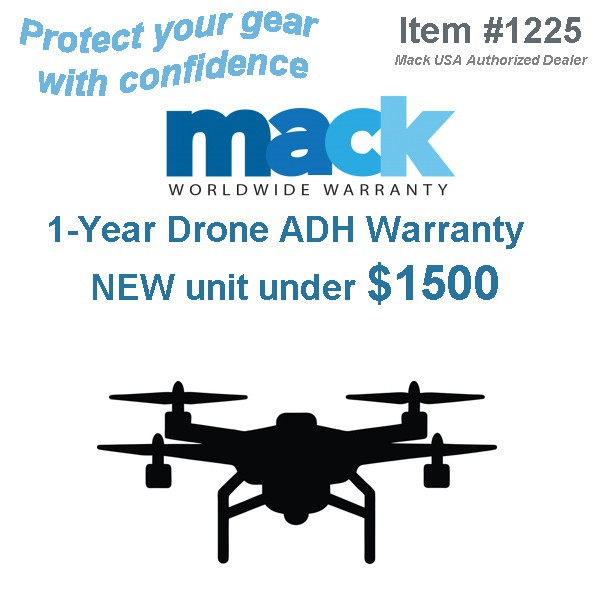 1-Year Warranty for NEW Drones up to $1500 value - Mack Warranty {1225}