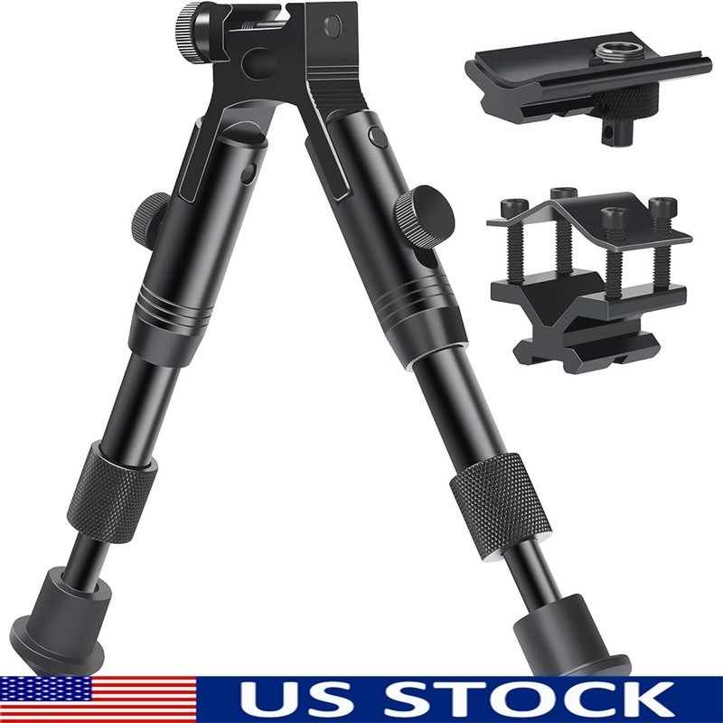 Durable Aluminum Adjustable Bipod W/ Quick Detachable Mount Spring Powered Legs