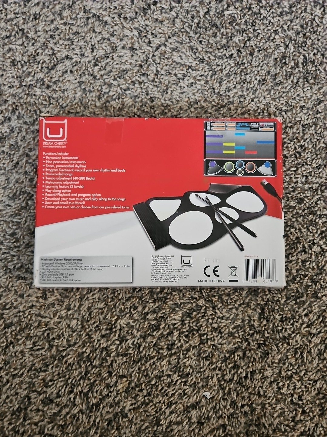 Dream Cheeky USB Roll-Up Drum Kit including Drum Sticks NEW!