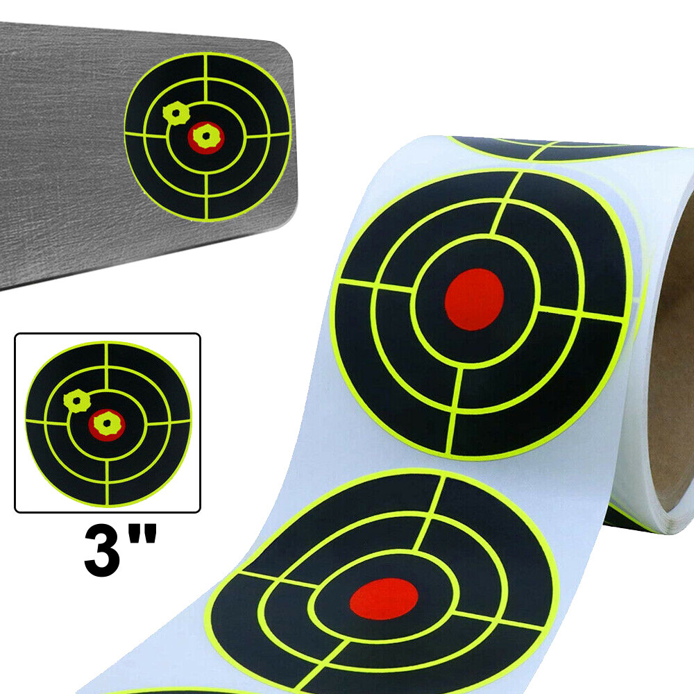 100/1000Pcs 3" Shooting Self Adhesive Targets Splatter Reactive Target Stickers