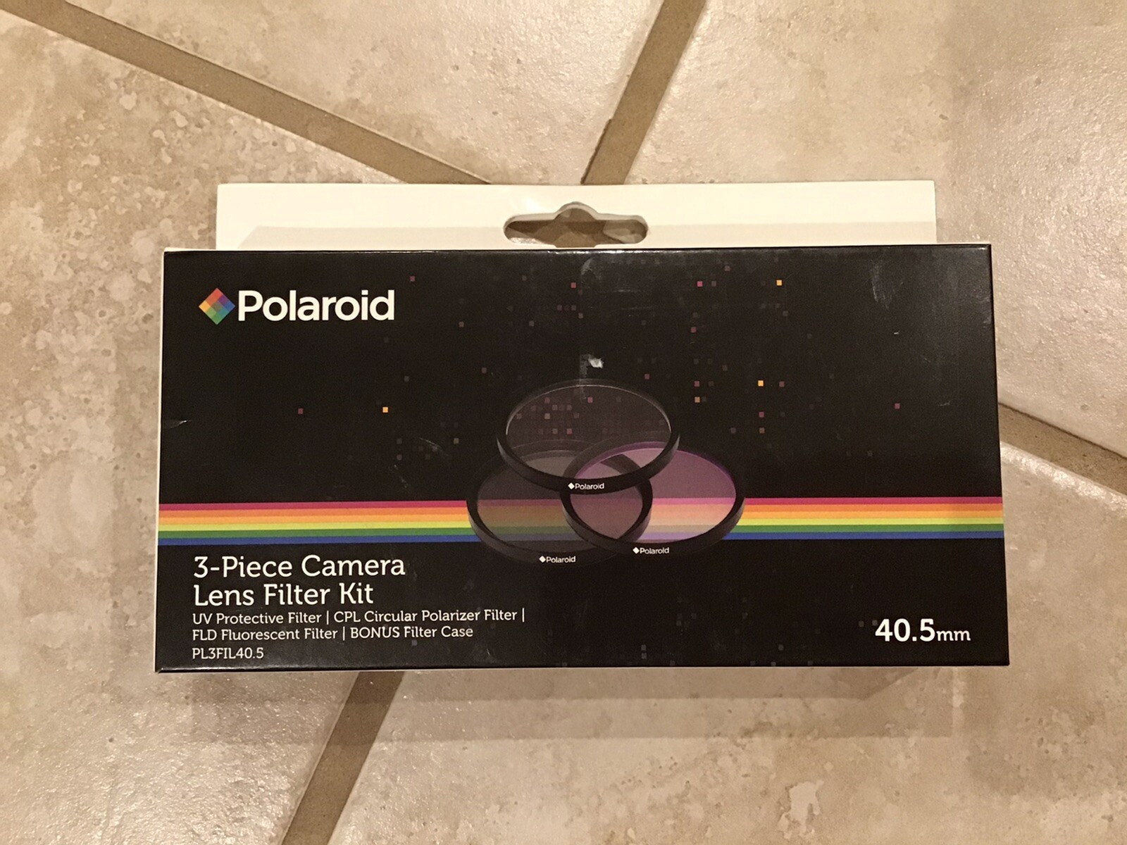 Polaroid Optics 40.5mm 3 Pack Piece Filter Set (UV, CPL, FLD) Plus Case New