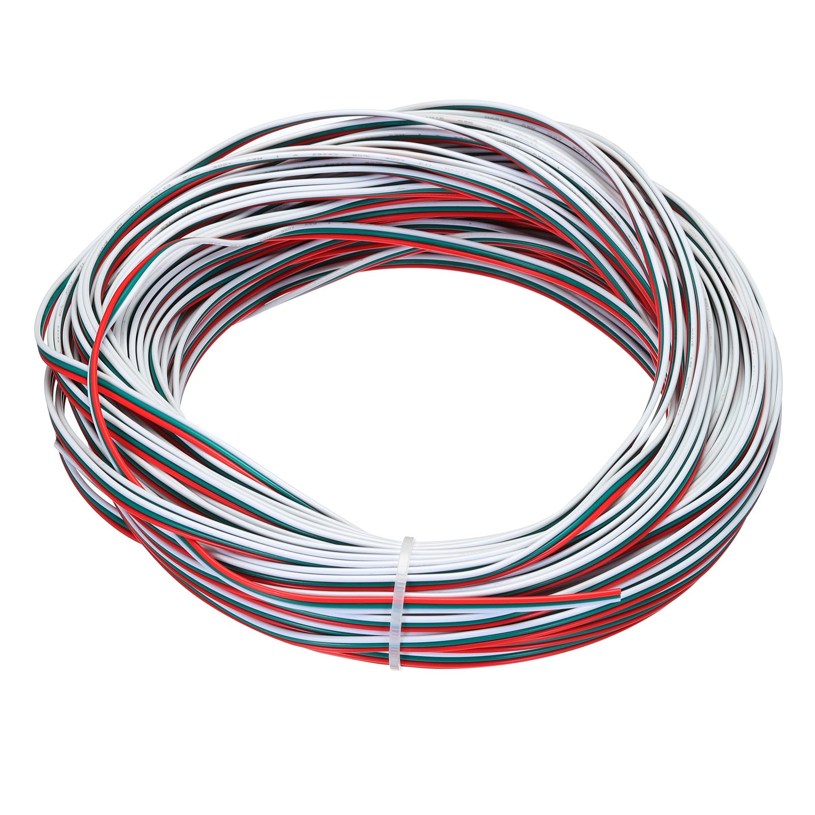 28 Gauge 3 Conductor Electrical Wire Tinned Copper Cable 98.4FT