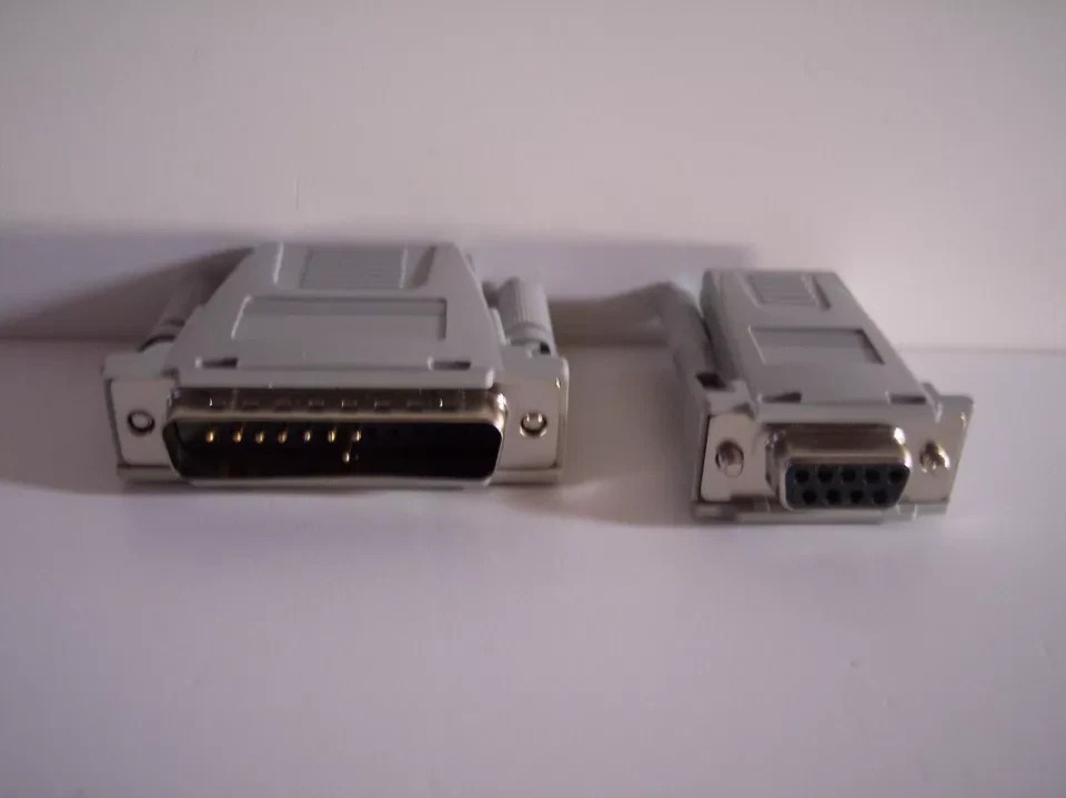 DB9 Female to DB25 Male Null Modem over Cat5/6 Cable Adapters cable not include