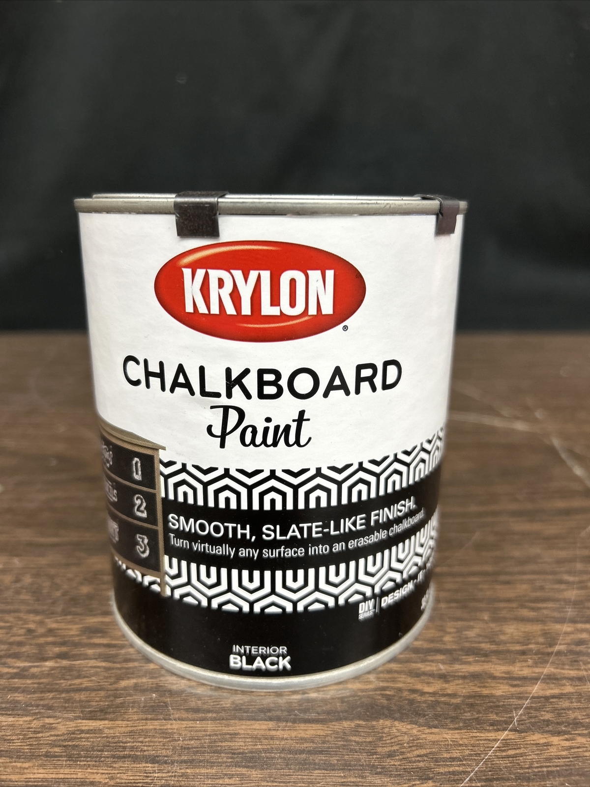 Krylon Interior Chalkboard Paint Smooth Slate Like Finish Black 1qt Diy Erasable