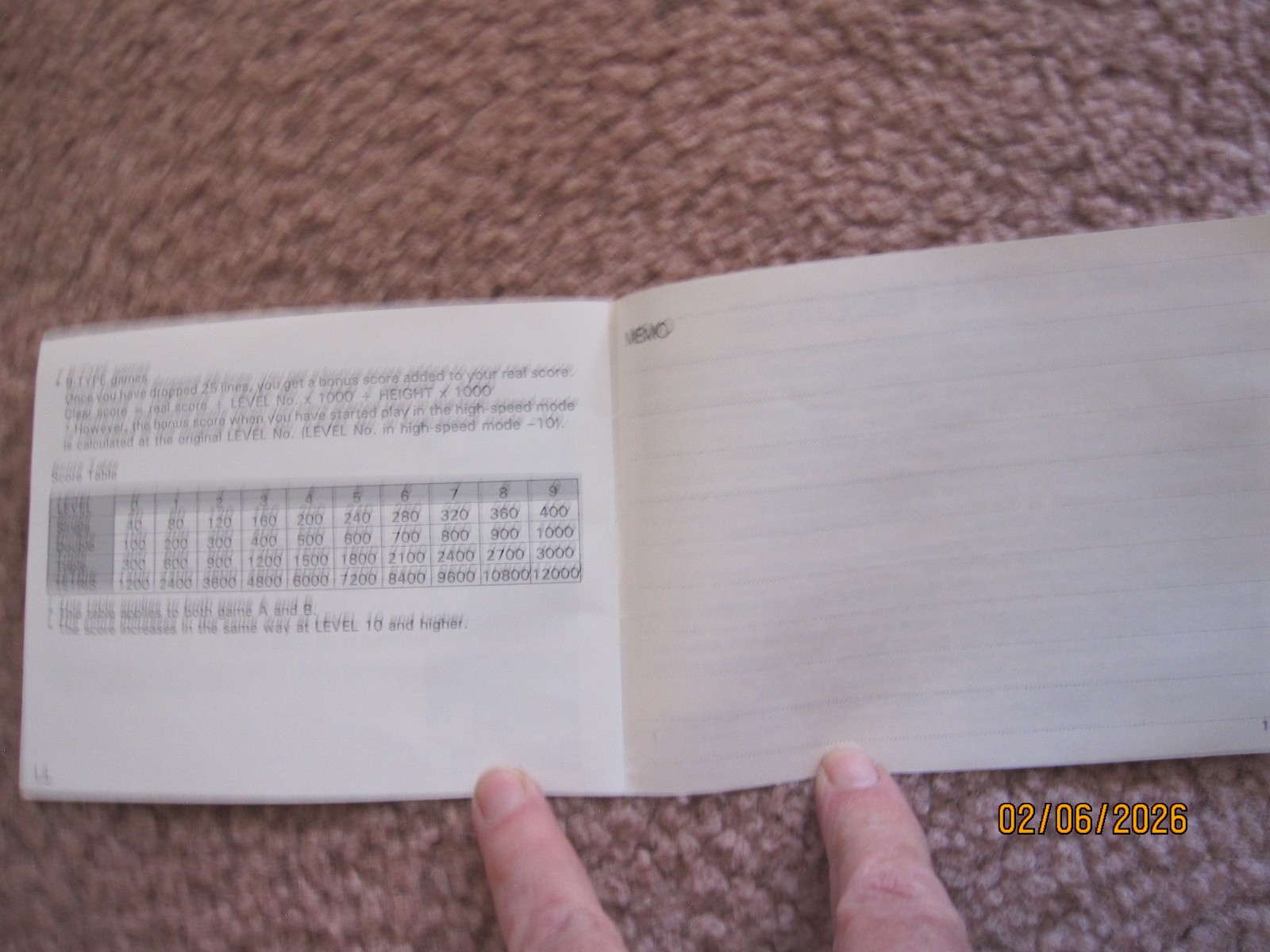 Tetris Instruction Booklet by Nintendo