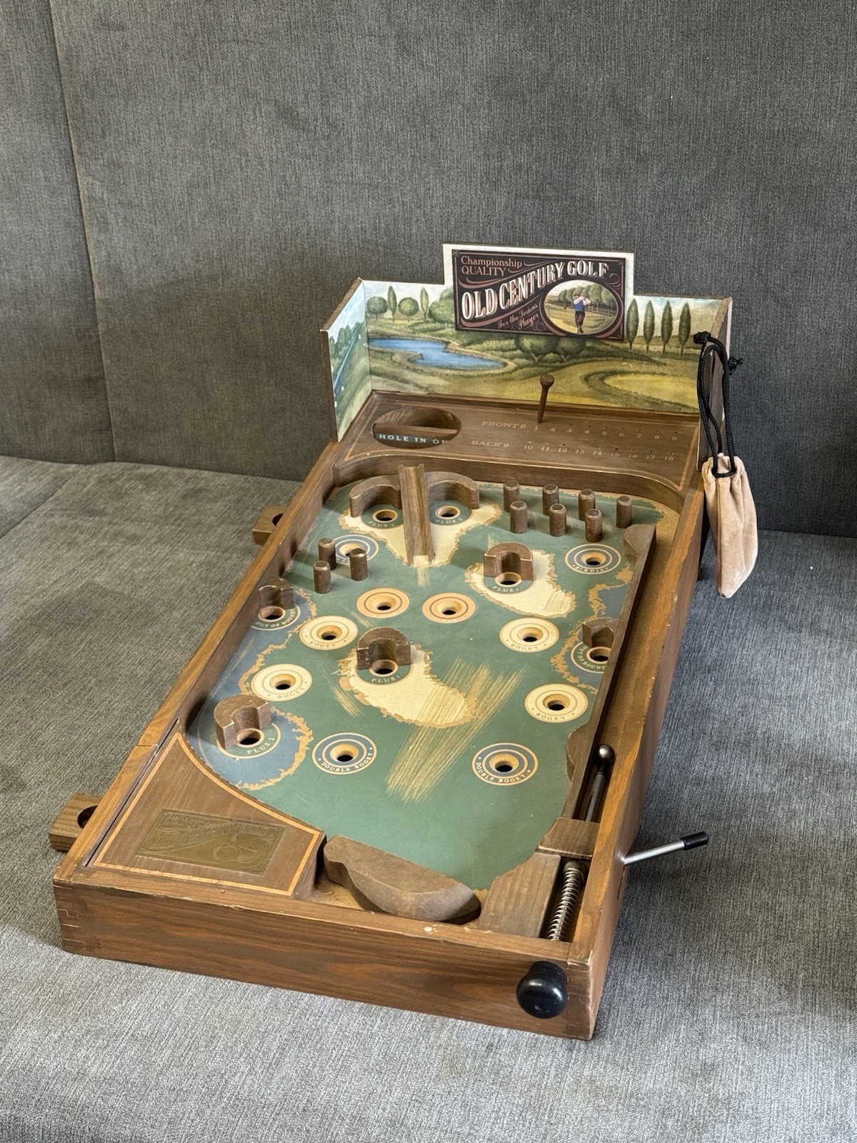 Old Century Golf Championship Quality Tabletop Pinball Game