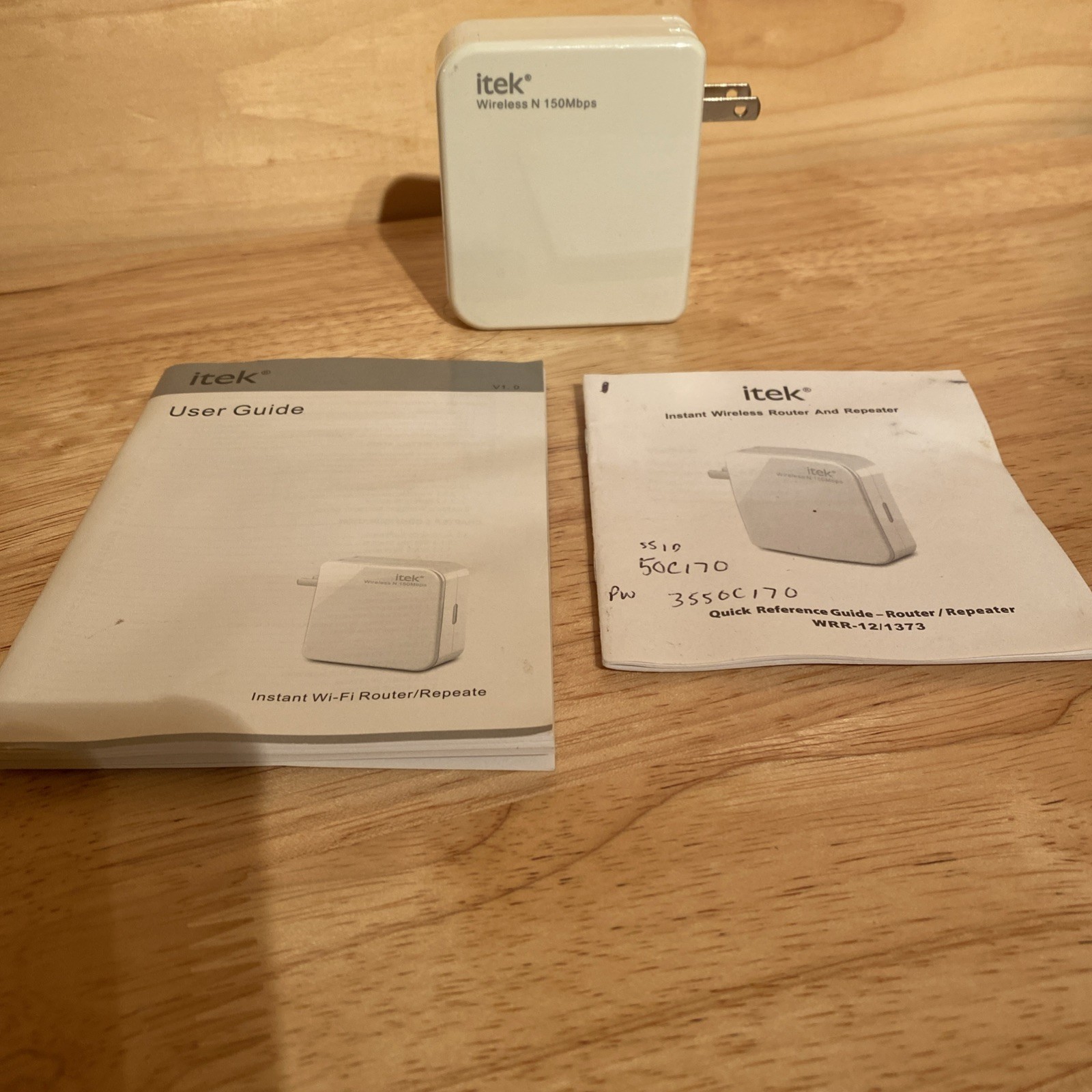 itek Wireless Instant Wi-Fi Router 150Mbps With Guides…