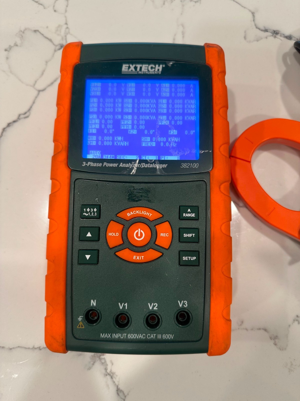 Extech 382100 1200A 3 Phase Power Analyzer/Datalogger w/ A1 & A2(U11027027)