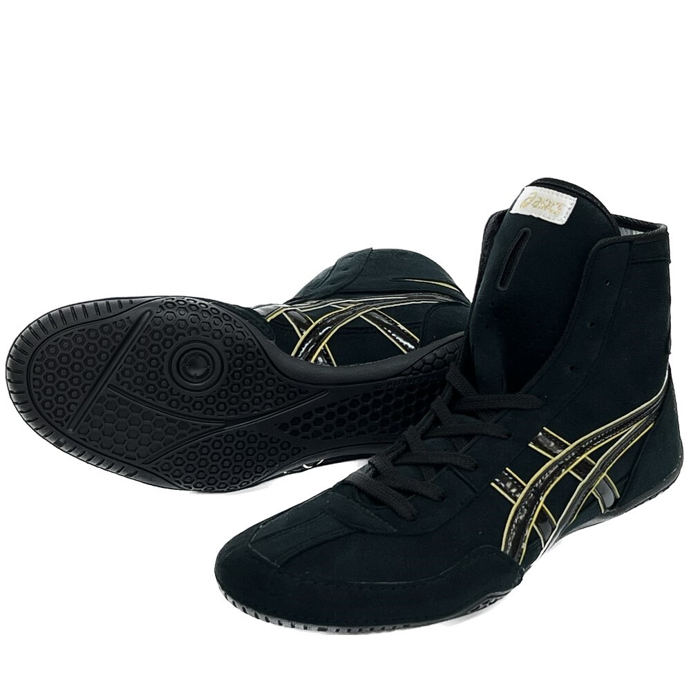 ASICS Wrestling Boxing Shoes EX-EO (Successor to TWR900) Black x Black x Gold