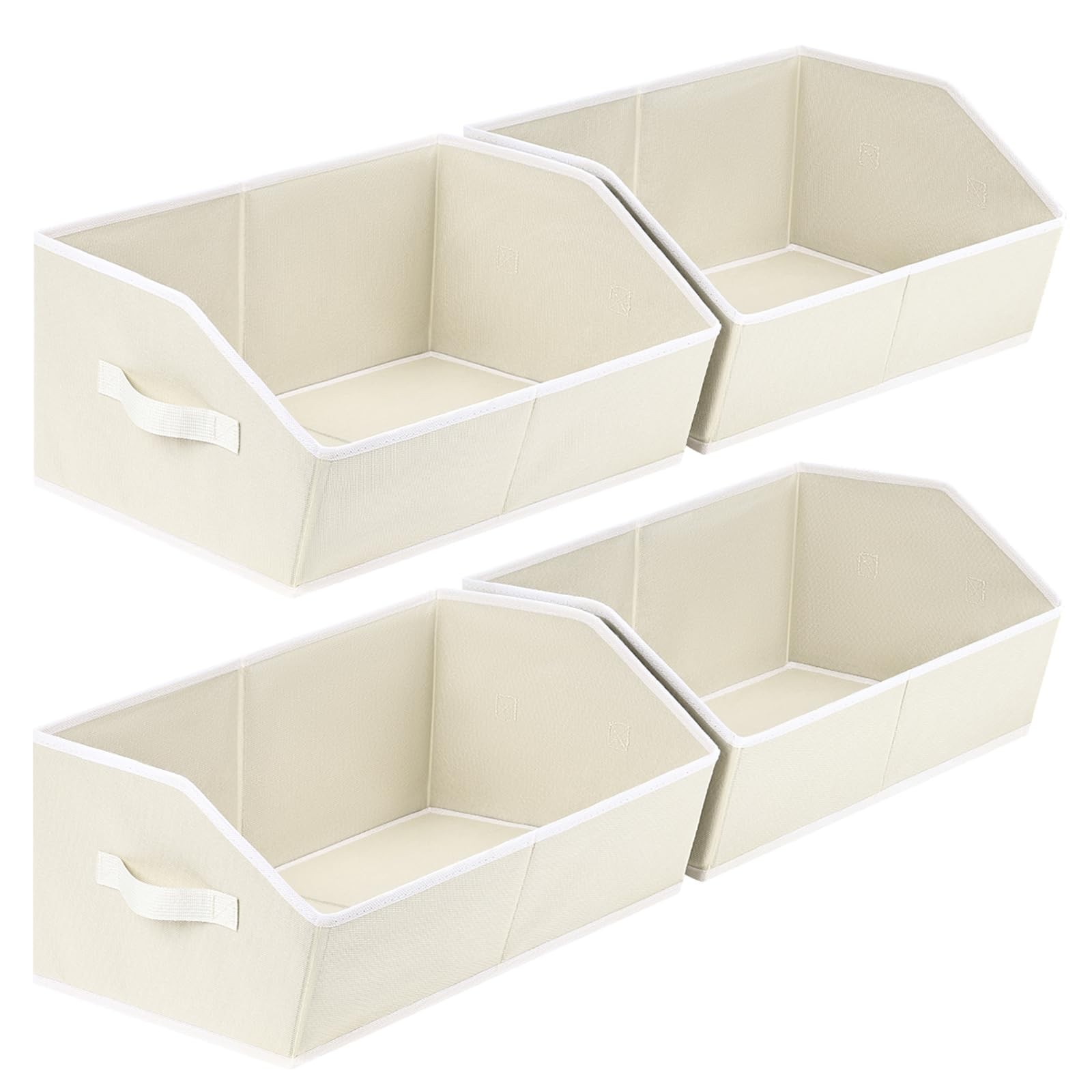 Cube Storage Organizer - Large Bins with Handle, Trapezoid Organizing Baskets...