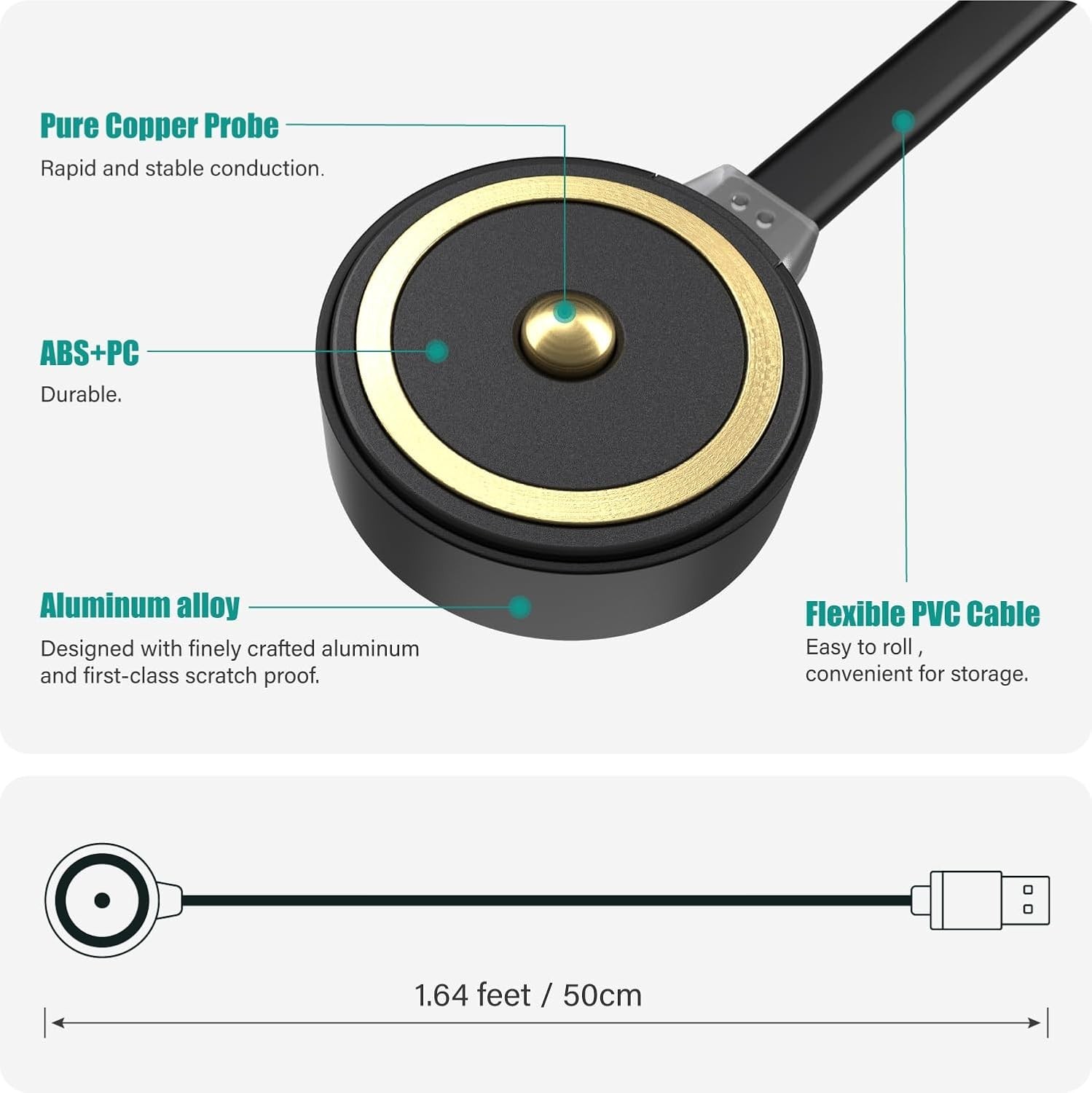 Universal Magnetic Charger for Olight Flashlights - Secure & Lightweight Design