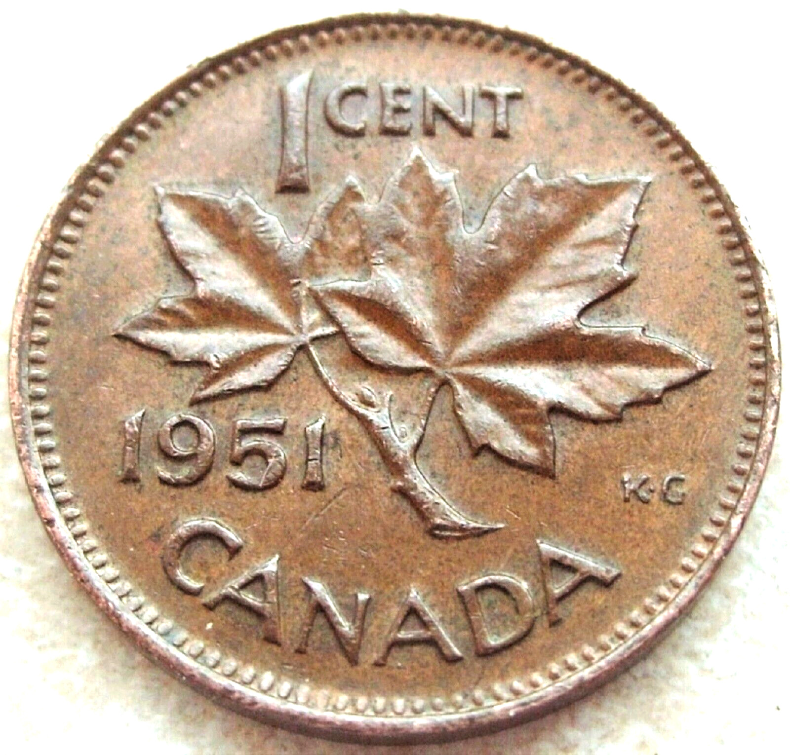 1951 CANADA ONE CENT GEORGE VI