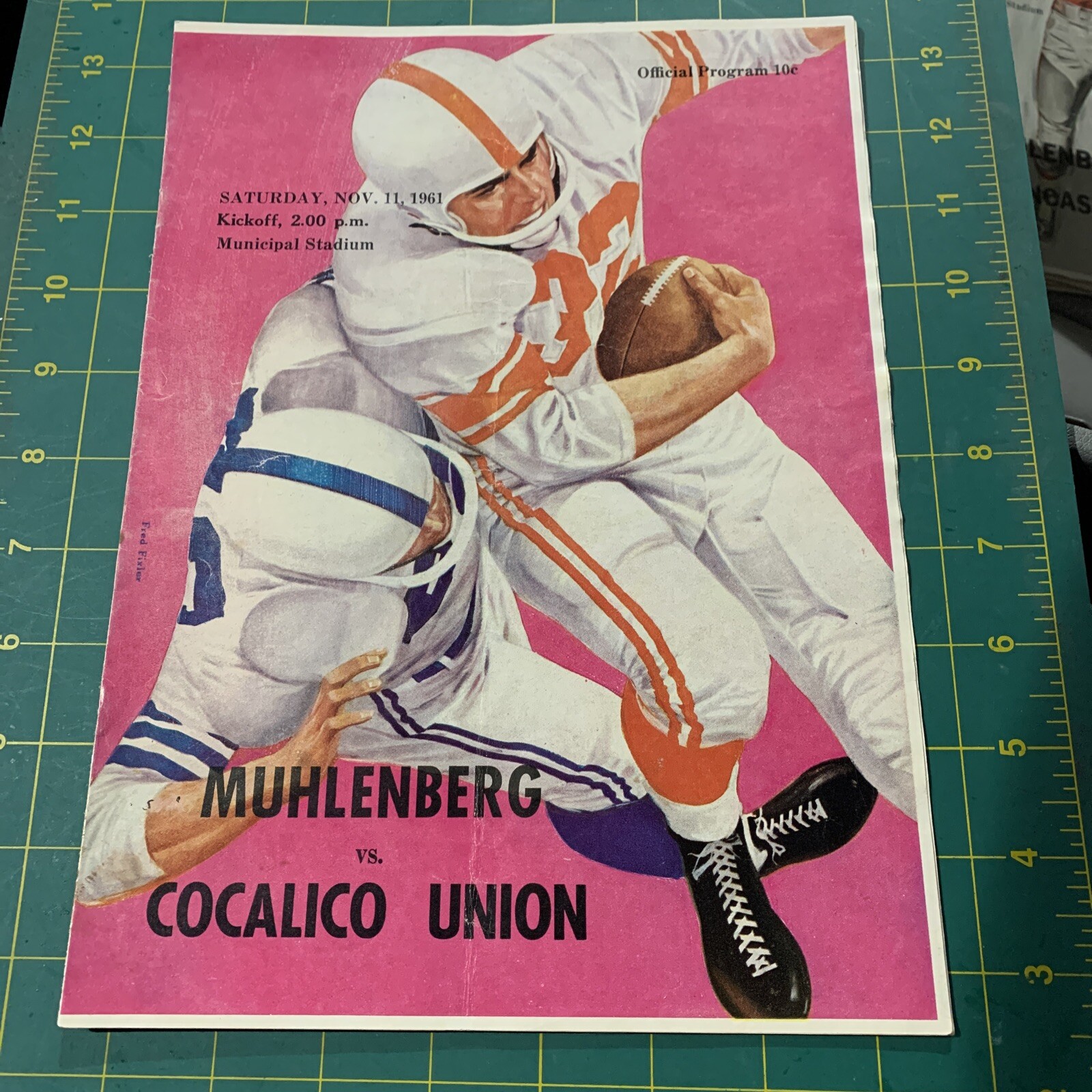 Vtg Pennsylvania High School Football Program Muhlenberg Vs Cocalico Union 1961