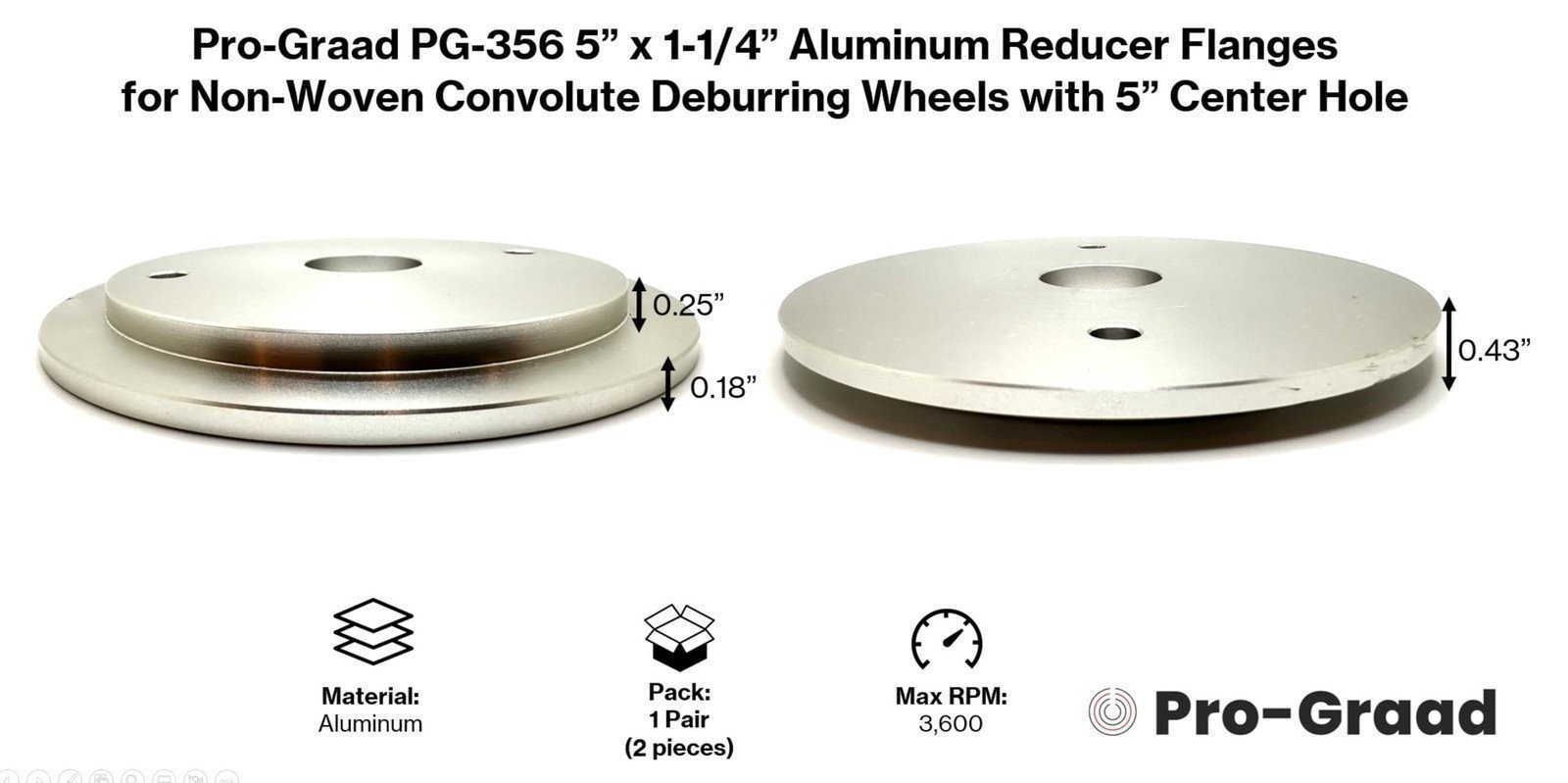 Pro-Graad PG-356 Aluminum Wheel Reducer Flanges