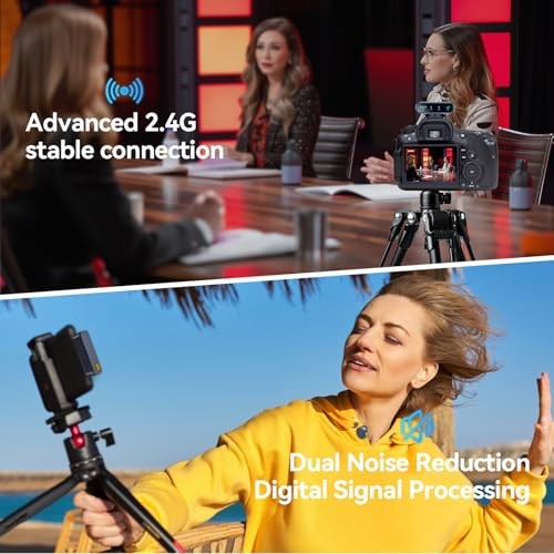 200ft Wireless Lavalier Microphone for iPhone/Android/Camera