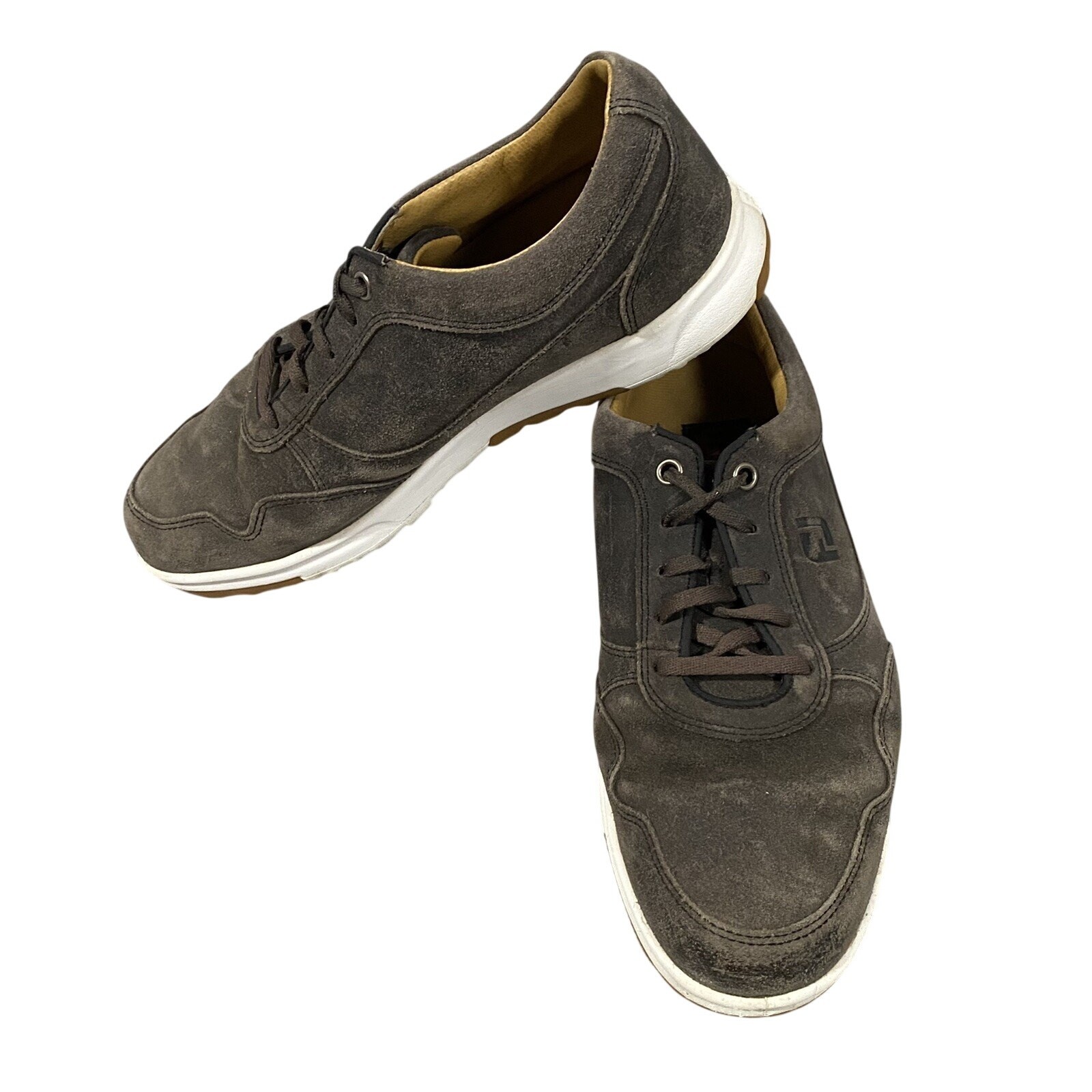 FootJoy FJ Suede Leather Lace Up Spikeless Golf Sneakers Shoes Brown Mens Size 7