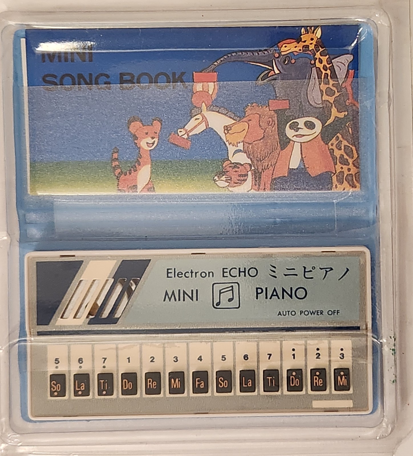 Electron Echo Mini Piano With Mini Song Book 1980s With Blue Case